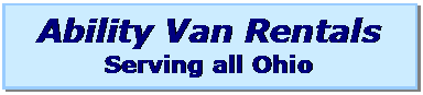 Ability Van Rentals Serving Ohio